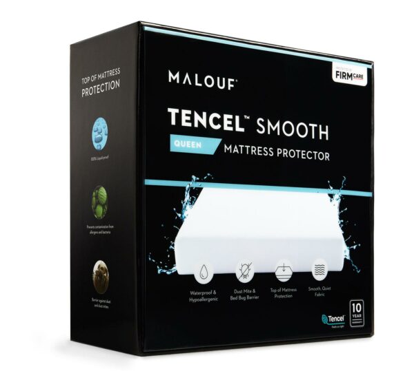 Malouf Split King Sleep Tite Tencel Smooth Mattress Protector