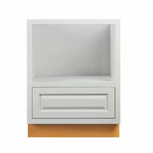 Maplevilles Cabinetry BMC27 Inset 27" Wide x 34-1/2" Tall Kitchen Base Cabinet with Microwave Opening and Single Drawer Vintage White Kitchen Cabinets