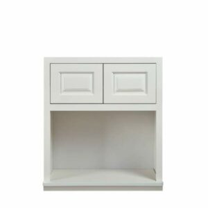 Maplevilles Cabinetry WMC273014 Inset 27" Wide x 30" Tall Double Door Kitchen Wall Cabinet with Microwave Opening Vintage White Kitchen Cabinets Wall