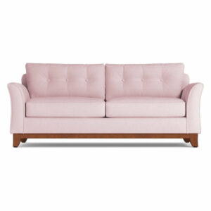 Marco Queen Size Sleeper Sofa, Memory Foam Mattress, Blush Velvet