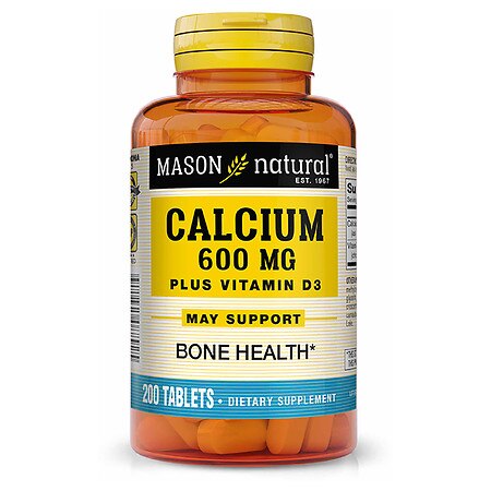 Mason Natural Calcium 600 mg Plus Vitamin D3 Tablets - 200.0 ea