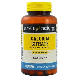 Mason Natural Calcium Citrate with Vitamin D3, Caplets - 60.0 ea