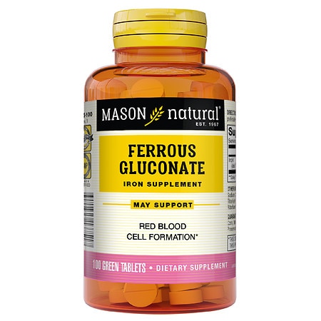 Mason Natural Ferrous Gluconate Iron Supplement - 100.0 ea