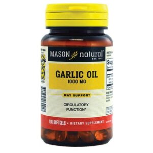 Mason Natural Garlic Oil 1000 mg, Softgels - 100.0 ea