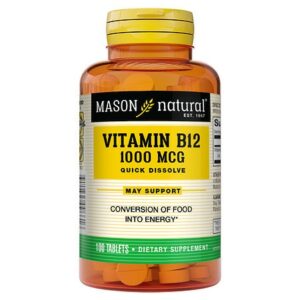 Mason Natural Vitamin B-12 1000mcg, Sublingual Tablets - 100.0 ea