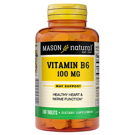 Mason Natural Vitamin B6 100 mg Tablets - 100.0 ea