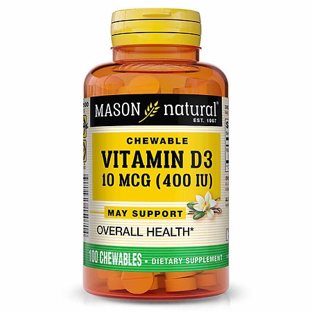 Mason Natural Vitamin D3 10 mcg (400 IU) Chewables - 100.0 ea