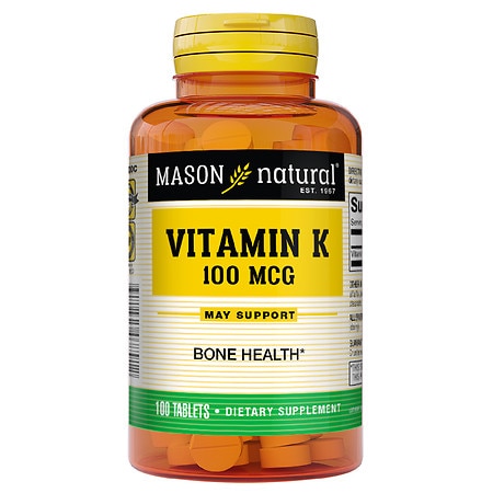 Mason Natural Vitamin K, 100 mcg, Tablets - 100.0 ea