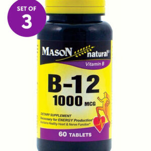 Mason Natural Vitamins & Supplements - 60-Ct. Vitamin B-12 1,000-MCG Tablets - Set of 3