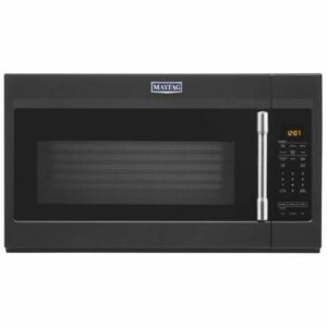 Maytag MMV5227J 30 Inch Wide 1.9 Cu. Ft. 950 Watt Over the Range Microwave Cast Iron Black Microwave Ovens Microwave Over-the-Range