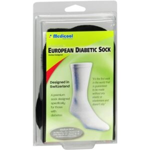 Medicool European Diabetic Comfort Sock White Medium - 1.0 Each