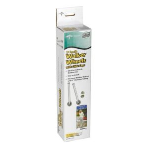 Medline 3 Inch Walker Wheels with Glide Caps - 1.0 ea