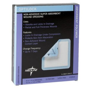 Medline OptiLock Non-Adhesive Dressings 4x4 - 10.0 ea