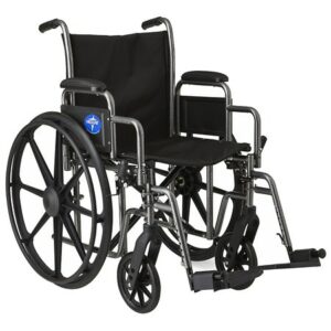 Medline Steel Wheelchair with Swingaway Footrests 16in. Seat Width - 1.0 ea