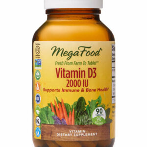 MegaFood Vitamins & Supplements - Vitamin D3 2000 Supplement - 1 Bottle of 90