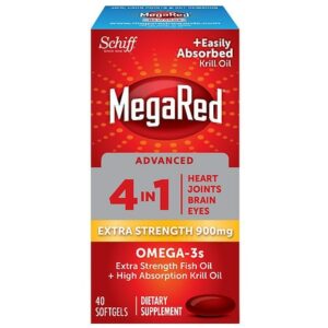 MegaRed Advanced 4 In 1 900 mg Krill Oil, Heart, Joint, Brain and Eye Supplement - 40.0 ea