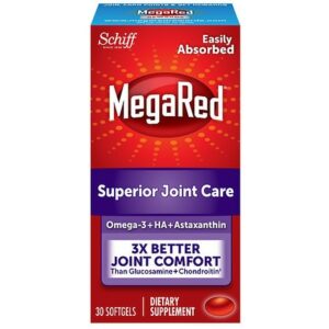 MegaRed Joint Care Omega-3 Krill Oil, Hyaluronic Acid and Astaxanthin Supplement - 30.0 ea