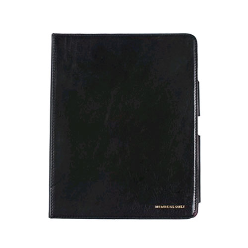 Members Only Portfolio Case for Apple iPad - Black Leather