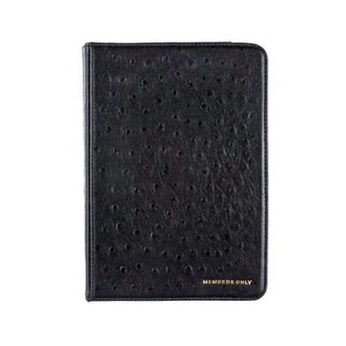 Members Only Portfolio Case for Apple iPad Mini - Black Ostrich