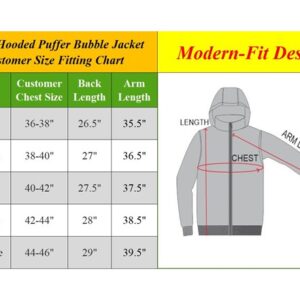 Mens Quilted Hooded Puffer Bubble Jacket