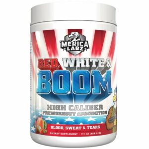 Merica Labz Red, White and Boom 17.1 oz Blood, Sweat and Tears Preworkout Ammunition Supplement - Health Supplements at Academy Sports