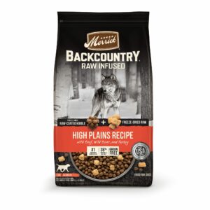 Merrick Backcountry Freeze-Dried Raw Beef, Wild Board and Turkey High Plains Dog Food