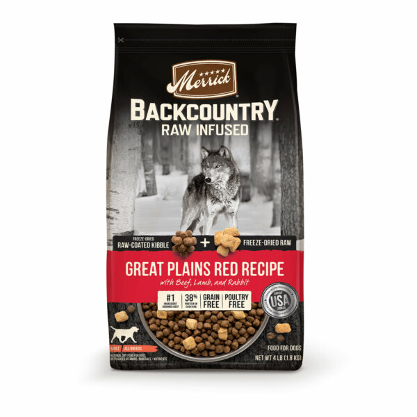 Merrick Backcountry Raw Infused Grain Free Freeze-Dried Great Plains Red Recipe Dry Dog Food, 20 lbs.