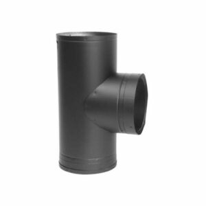 Metalbest 6DCC-T 6" Inner Diameter - DCC Stove Pipe - Double Wall - Tee Black Vent Pipe Stove Pipe Tee