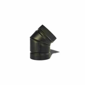 Metalbest DSP6E4 6" Inner Diameter - DSP Stove Pipe - Double Wall - 45 Degree Elbow Black Vent Pipe Stove Pipe Elbow