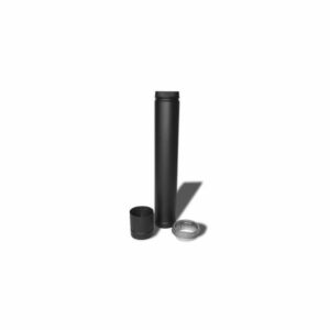 Metalbest DSP6VK 6" Inner Diameter - DSP Stove Pipe - Double Wall - Vertical Installation Kit with Telescopic Pipe Length Black Vent Pipe Stove Pipe