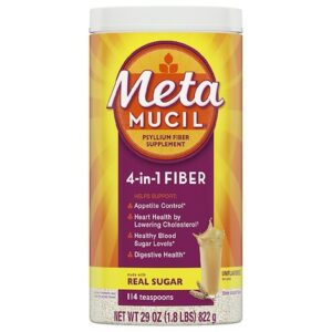 Metamucil 4-in-1 Psyllium Fiber Supplement Powder with Coarse Real Sugar Original Coarse Powder - 29.0 oz