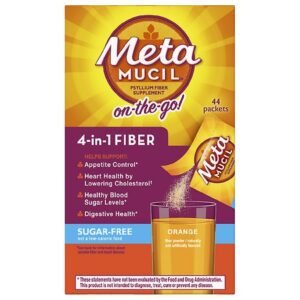 Metamucil 4-in-1 Psyllium Fiber Supplement, Sugar-Free Powder Orange - 44.0 ea