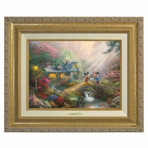 ''Mickey and Minnie Sweetheart Bridge'' Canvas Classic by Thomas Kinkade Studios Official shopDisney