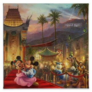 ''Mickey and Minnie in Hollywood'' Gallery Wrapped Canvas by Thomas Kinkade Studios Official shopDisney
