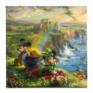 ''Mickey and Minnie in Ireland'' Gallery Wrapped Canvas by Thomas Kinkade Studios Official shopDisney