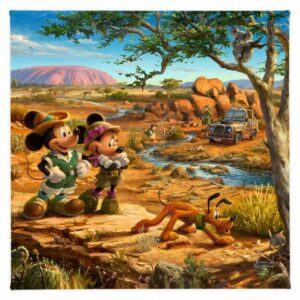 ''Mickey and Minnie in the Outback'' Gallery Wrapped Canvas by Thomas Kinkade Studios Official shopDisney