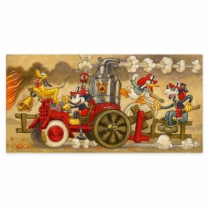 ''Mickey's Fire Brigade'' Gallery Wrapped Canvas by Tim Rogerson Limited Edition Official shopDisney