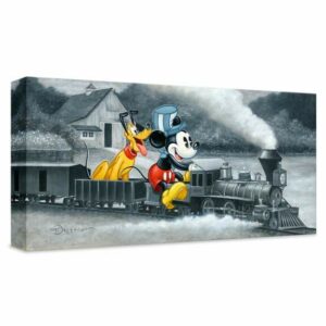 ''Mickey's Train'' Gicle on Canvas by Tim Rogerson Limited Edition Official shopDisney
