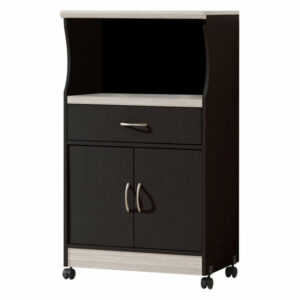 Microwave Cart, Chocolate/Gray