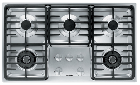 Miele Stainless 5 Burner Natural Gas Cooktop