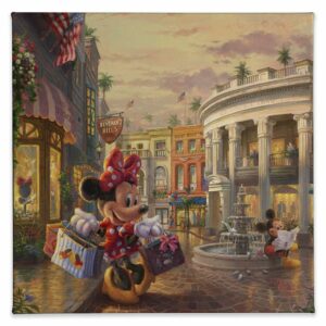 ''Minnie Rocks the Dots on Rodeo Drive'' Gallery Wrapped Canvas by Thomas Kinkade Studios Official shopDisney