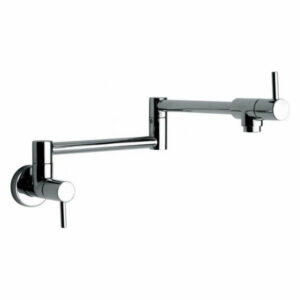 Modern Wall Mount Pot Filler Kitchen Faucet Over Stove, Chrome