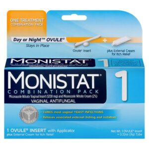 Monistat 1 Day or Night Ovule Insert Plus External Cream Combination Pack - 1.0 ea