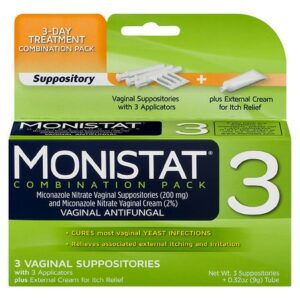Monistat 3 Vaginal Suppositories Plus External Cream Combination Pack - 1.0 ea