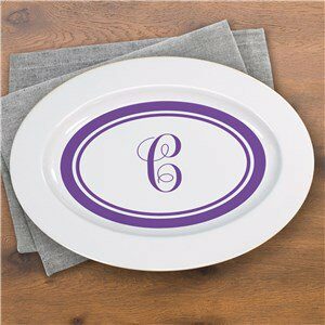 Monogrammed Ceramic Serving Platter