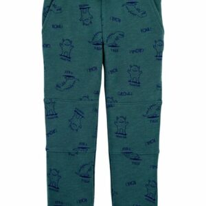 Monster Print Pull-On French Terry Joggers