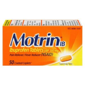 Motrin IB Ibuprofen 200Mg Tablets For Pain & Fever Relief - 50.0 ea
