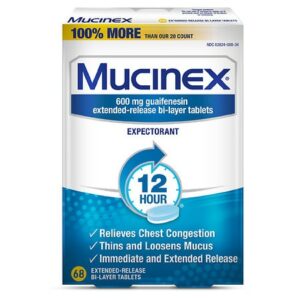 Mucinex 12 Hour Chest Congestion Expectorant Tablets Loosens Mucus - 68.0 ea