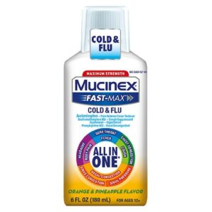 Mucinex Fast-Max Liquid Cold & Flu Orange & Pineapple Orange & Pineapple - 6.0 oz