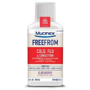 Mucinex Free From Cold, Flu & Congestion Relief - 6.0 fl oz